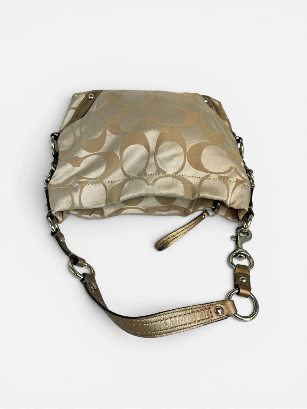 Coach Beige/Chalk Signature Hobo Shoulder Bag